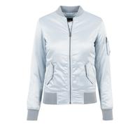 Urban Classics Frauen Bomberjacke Ladies Satin in blau S blau