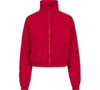 Urban Classics Damen Ladies Short Striped Crinkle Track Jacket Jacke, per Pack Rot (red/wht 00202), X-Small (Herstellergröße: XS)
