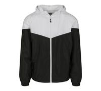 Urban Classics Herren 2-Tone Tech Windrunner Jacke, per pack Mehrfarbig (wht/blk 00224), Medium (Herstellergröße: M)