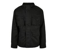 Allwetterjacke URBAN CLASSICS "Urban Classics Herren Big M-65 Jacket", Damen, Gr. M, schwarz, 100% Baumwolle, unifarben, oversize, Rundhals, Jacken (20949954-M) schwarz