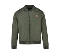 Allwetterjacke URBAN CLASSICS "Urban Classics Herren Diamond Quilt Jacket", Herren, Gr. XL, grün (olive), 100% Polyester, unifarben, normal, amerikanischer Ausschnitt, Jacken (18233357-XL) olive