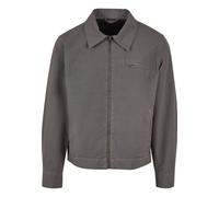 Allwetterjacke URBAN CLASSICS "Urban Classics Herren Overdyed Workwear Jacket", Herren, Gr. 4XL, schwarzshadow, 100% Baumwolle, unifarben, relaxed fit, ohne Ausschnitt, Jacken (81447154-4XL) schwarzsh
