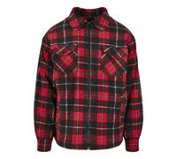 Urban Classics - Plaid Teddy Lined Red/Black - Jacken Rot Large