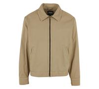 Allwetterjacke URBAN CLASSICS "Urban Classics Herren Workwear Jacket", Herren, Gr. XXL, unionbeige, 65% Polyester, 35% Baumwolle, unifarben, relaxed fit, amerikanischer Ausschnitt, Jacken, Plus Size (