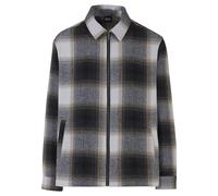 Allwetterjacke URBAN CLASSICS "Urban Classics Herren Zipped Shirt Jacket", Herren, Gr. S, wetsand, schwarz, 100% Polyester, kariert, normal, amerikanischer Ausschnitt, Jacken (20869601-S) wetsand, sch