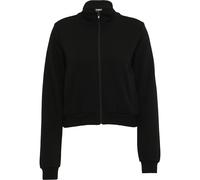 Allwetterjacke URBAN CLASSICS "Urban Classics Ladies Light Terry Track Jacket", Damen, Gr. 4XL, schwarz, 70% Baumwolle, 30% Polyester, unifarben, normal, amerikanischer Ausschnitt, Jacken (21662847-4X