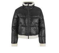 Urban Classics Damen Übergangsjacke Ladies Recycled Shiny Puffer Sherpa Jacket, leichte Puffer Jacke für Frauen, Stehkragen, Regular Fit