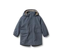 Allwetterjacke WHEAT "WHEAT Parka Alke", Jungen, Gr. 122, blau (graublau), 100% Polyester, unifarben, normal, ohne Ausschnitt, Jacken, reflektierend (16297105-122) graublau