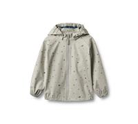 Allwetterjacke WHEAT "WHEAT Rainwear Chardy Jacket", Mädchen, Gr. 122, beige (light flint letters), 55% Polyester, 45% Polyurethan, unifarben, normal, ohne Ausschnitt, Jacken, reflektierend (19019907-