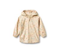 Allwetterjacke WHEAT "WHEAT Rainwear Chardy Jacket", Mädchen, Gr. 92, beige (flowers and seashells), 55% Polyester, 45% Polyurethan, unifarben, normal, ohne Ausschnitt, Jacken, reflektierend (93824537