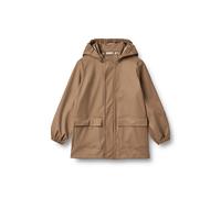 Allwetterjacke WHEAT "WHEAT Rainwear Ollo Jacket", Jungen, Gr. 104, beige (hazel), 100% Polyester, unifarben, normal, ohne Ausschnitt, Jacken, reflektierend (50386429-104) hazel