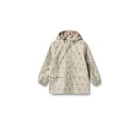 Allwetterjacke WHEAT "WHEAT Rainwear Ollo Jacket", Mädchen, Gr. 104, beige (slightly grün flowers), 55% Polyester, 45% Polyurethan, mehrfarbig, normal, ohne Ausschnitt, Jacken, reflektierend (26918339