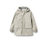 Allwetterjacke WHEAT "WHEAT Rainwear Ollo Jacket", Mädchen, Gr. 128, light flint letters, 55% Polyester, 45% Polyurethan, mehrfarbig, normal, ohne Ausschnitt, Jacken, reflektierend (87829426-128) ligh