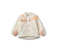 Allwetterjacke WHEAT "WHEAT Steppjacke Inga", Mädchen, Gr. 128, ivory checked flowers, 100% Baumwolle, normal, amerikanischer Ausschnitt, Jacken (52084249-128) ivory checked flowers