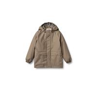 Allwetterjacke WHEAT "WHEAT Thermo Rain Coat Aju", Jungen, Gr. 104, beige (dry wood), 100% Polyester, unifarben, normal, ohne Ausschnitt, Jacken, winddicht (56079059-104) dry wood