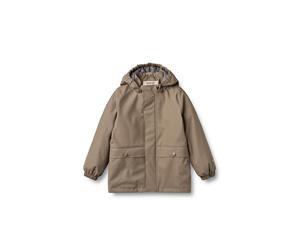 Allwetterjacke WHEAT "WHEAT Thermo Rain Coat Aju", Jungen, Gr. 104, beige (dry wood), 100% Polyester, unifarben, normal, ohne Ausschnitt, Jacken, winddicht (56079059-104) dry wood