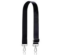 Allzedream Taschengurt Crossbody Bag Damen Breiter Gurt Zum Wechseln Einstellbar Umhängetasche (Schwarz, Silber Hardware)