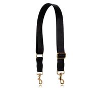 Allzedream Taschengurt Crossbody Bag Damen Breiter Gurt Zum Wechseln Einstellbar Umhängetasche (Schwarz Gold Leder)