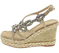 Alma en Pena Damen Keilsandalette in Beige, Größe 39