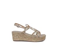 Alma en Pena Sandalen Damen 51454 Espadrille mit Keil Taupe Größe 40 EU