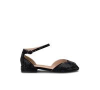 Alma en Pena. Flache Sandalen für Damen., Schwarz , 38 EU