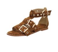 ALMA EN PENA Sandalen Veloursleder Caramel - 38