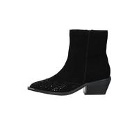 Bikerboots ALMA EN PENA "ALMA EN PENA Stiefelette Veloursleder", Damen, Gr. 39, schwarz, Veloursleder, Schuhe (54846525-39) schwarz