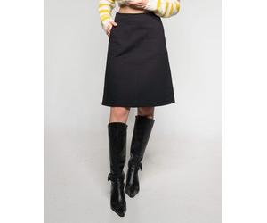 Alma & Lovis Edler Rock in Gabardine-Struktur aus feiner Bio-Baumwolle | Gabardine Rock raven (schwarz) M