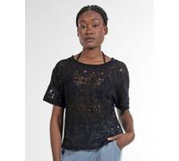 Alma & Lovis Edles Spitzenshirt aus Bio-Baumwolle mit Elasthan | Lace Shirt raven (schwarz) XS