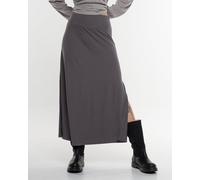 Alma & Lovis Eleganter Midi-Rock aus fließendem EcoVero | Pique Rock rabbit (grau) L