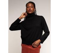 Alma & Lovis Feiner Rollkragen-Strickpullover aus Cotton-Wool-Mix | Cot-Wool Rollneck raven (schwarz) S