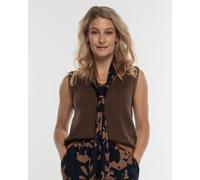 Alma & Lovis Herringbone-Pullunder aus softem Bio-Baumwoll-/Woll-Mix | Cot-Wool Pullunder old navy (dunkelblau) M