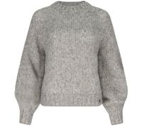 Alma & Lovis Kuscheliger Loose-Fit Pullover im Alpaka-Mix | Ballonärmel Pullover Ecru (grau) M