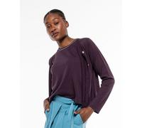 Alma & Lovis Leichter Feinstrick-Cardigan aus Leinen-Cotton-Mix | Linen Knit Jacket blackberry (dunkellila) XL