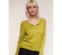 Alma & Lovis Leichter Feinstrick-Cardigan aus reiner Bio-Baumwolle | Cotton Cardigan limette (grün) S