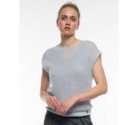 Alma & Lovis Leichter Strick-Pullunder aus feinem Alpakagarn | Light Pullunder silver blue (hellblau) XL
