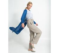 Alma & Lovis Leinen-Strickmantel mit Bindegürtel | Linen Coat Blau XS