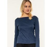 Alma & Lovis Softes Ringel-Langarmshirt aus Bio-Baumwolle | Melange Longsleeve twilight (blau) XS
