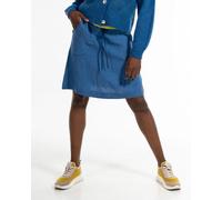 Alma & Lovis Sportiver Rock aus reinem Leinen | Linen Skirt delft (blau) 40