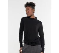 Alma & Lovis Stylisches Langarmshirt aus fließendem EcoVero | Pique Shirt raven (schwarz) XL