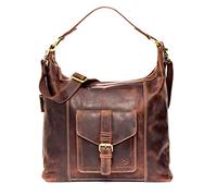 ALMADIH Premium Leder Damentasche Umhängetasche SARA - Ledertasche Handtasche Schultertasche Henkeltasche Businesstasche Shopper Freizeittasche Hobo Tragetasche große Damen Tasche