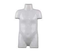 Almencla Mannequin Torso Kinder Mannequin Halbkörperpuppe Modell Kleiderbüste mit Drehhaken Aus Langlebigem PVC für Schaufenster Kleidungsgeschäfte Kleidu