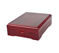 Almencla Schmuckkasten Handgefertigte Holz Schmuckbox Aufbewahrungsbox Medaillen Display Organizer mit Langlebigem Design für Frauen Geschenk Büro Zuhause, 10 cm x 10 cm x 3,5 cm