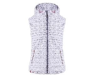 Almgwand W Lichtspitze Weiß - Super weiche Bequeme Damen Kapuzenweste, Größe 42 - Farbe Beige