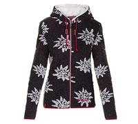 Almgwand W Wildalpe Braun - Weiche trendige Damen Strickfleece-Jacke, Größe 38 - Farbe Shadow - Beige
