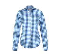 Almsach Damen Trachten-Bluse blau-weiß kariert 'Maria', blau, 50