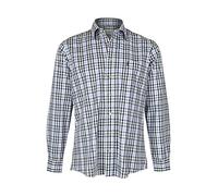 Almsach Herren Trachten Karohemd Langarm Blau Grün, Ice-Hellblau, 3XL