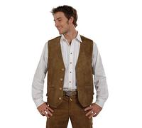 Almsach Herren Trachten Lederweste Hellbraun 'Manfred', REHBRAUN (Hellbraun), 48
