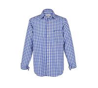 Almsach Herren Trachtenhemd blau-Weiss karo Langarm von Gr. S-XXXL - Der Klassiker für alle Oktoberfeste und Volksfeste, Jeans (blau), XXL