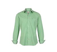 Almsach Herren Trachtenhemd Slim Fit kariert apfelgrün, Apple hellgrün, M